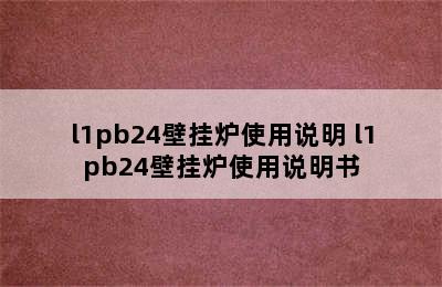 l1pb24壁挂炉使用说明 l1pb24壁挂炉使用说明书